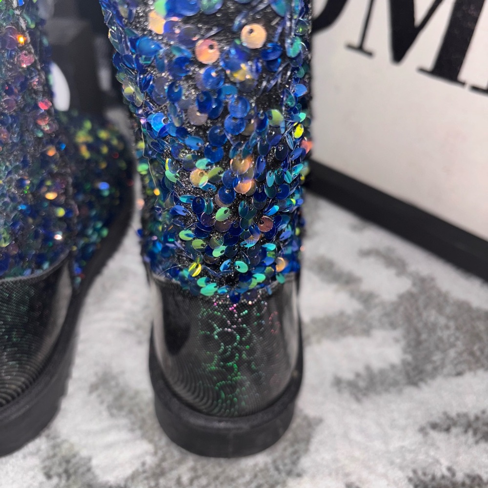 NWOT BLACK BLING BOOTS - Picture 3 of 9